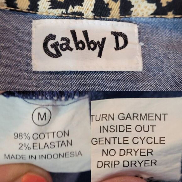 Vintage Mob Wife Denim Trucker Jacket M Leopard Gold Beaded Sequin Dollywood - Picture 3 of 10